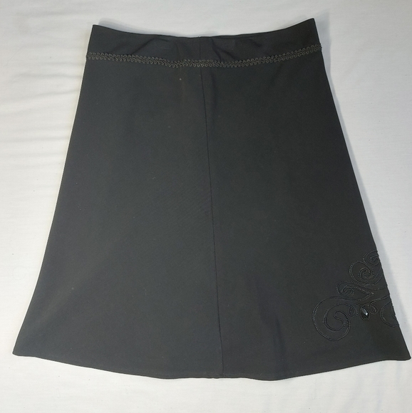 Lana Lee Vintage Classic Black Suit Skirt Blazer With Embroidery, Beads, 14 - Picture 11 of 16